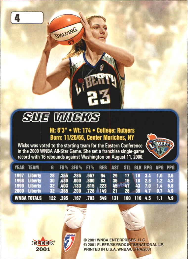 2001 Ultra WNBA (Fleer) Basketball - Picture 7 of 151