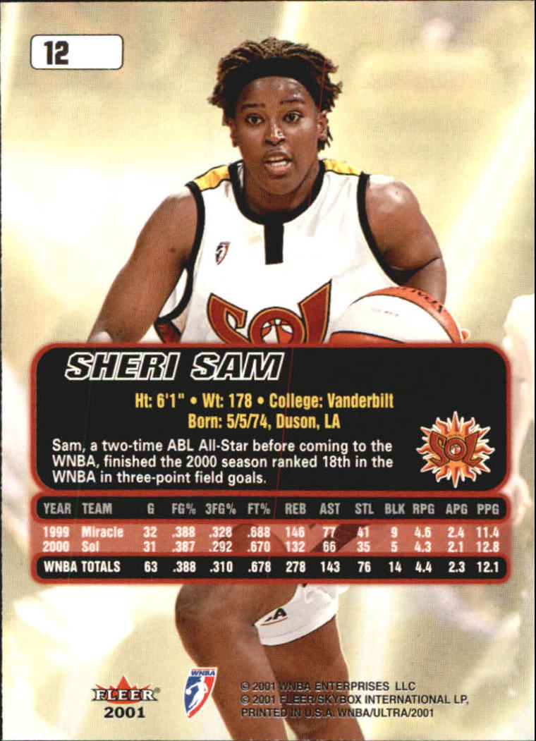 2001 Ultra WNBA (Fleer) Basketball - Picture 11 of 151