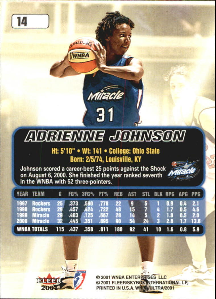 2001 Ultra WNBA (Fleer) Basketball - Picture 13 of 151