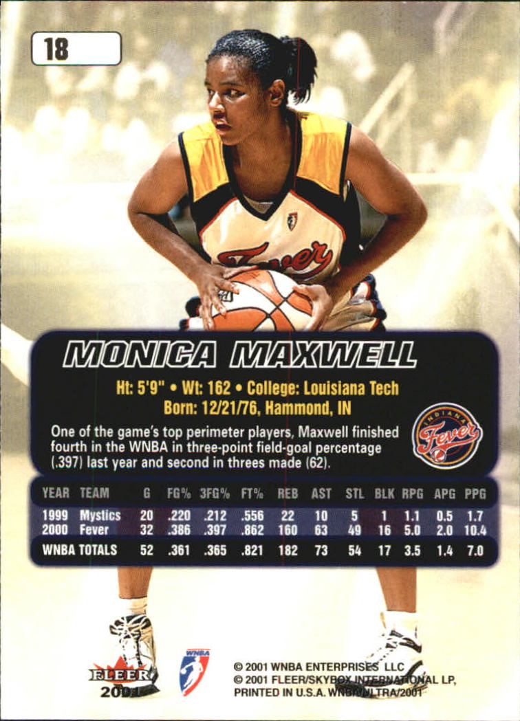 2001 Ultra WNBA (Fleer) Basketball - Picture 19 of 151