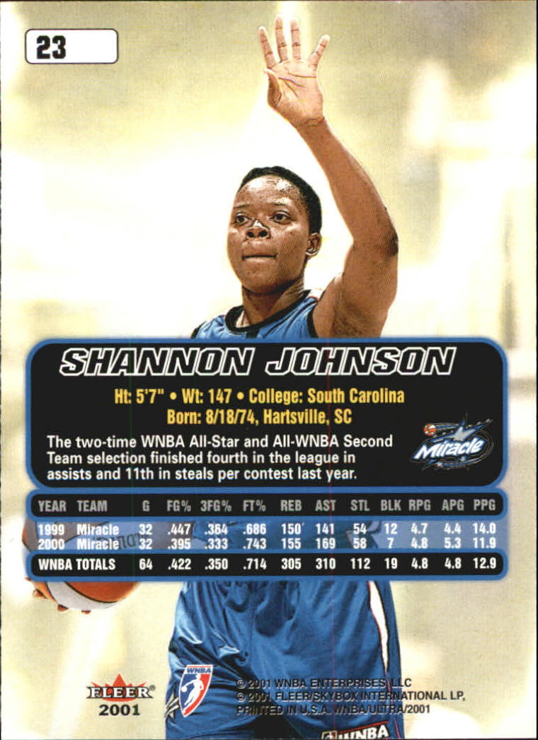2001 Ultra WNBA (Fleer) Basketball - Picture 23 of 151