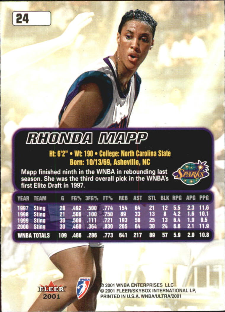 2001 Ultra WNBA (Fleer) Basketball - Picture 25 of 151