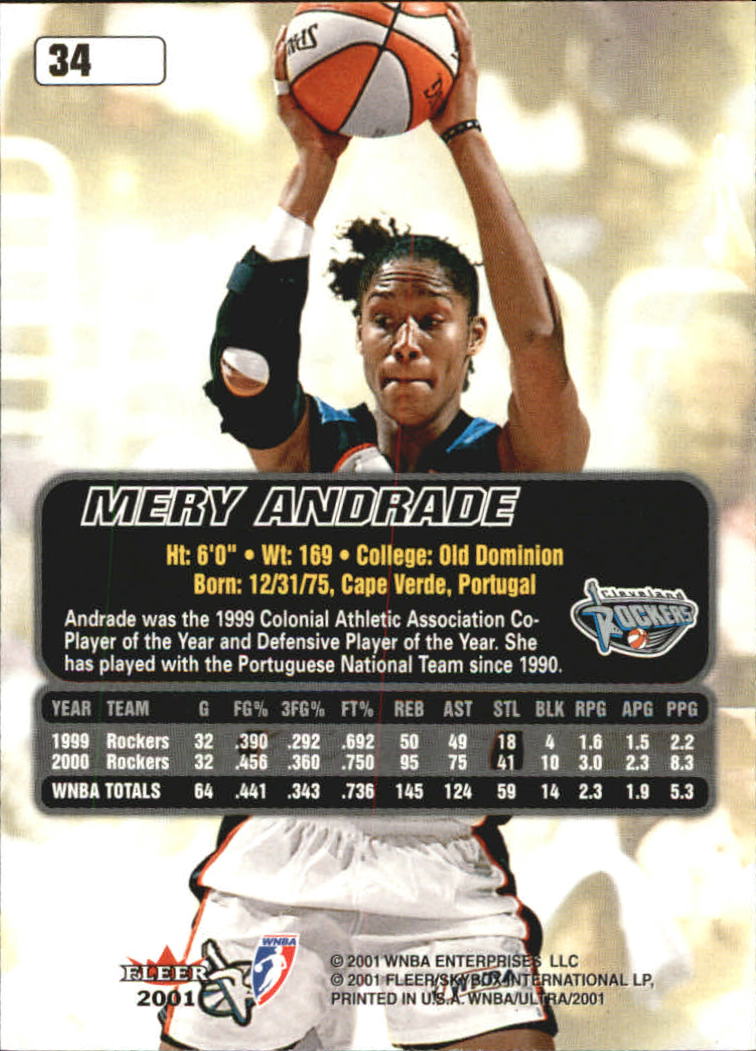 2001 Ultra WNBA (Fleer) Basketball - Picture 37 of 151