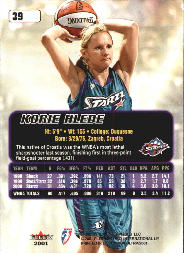 2001 Ultra WNBA (Fleer) Basketball - Picture 45 of 151