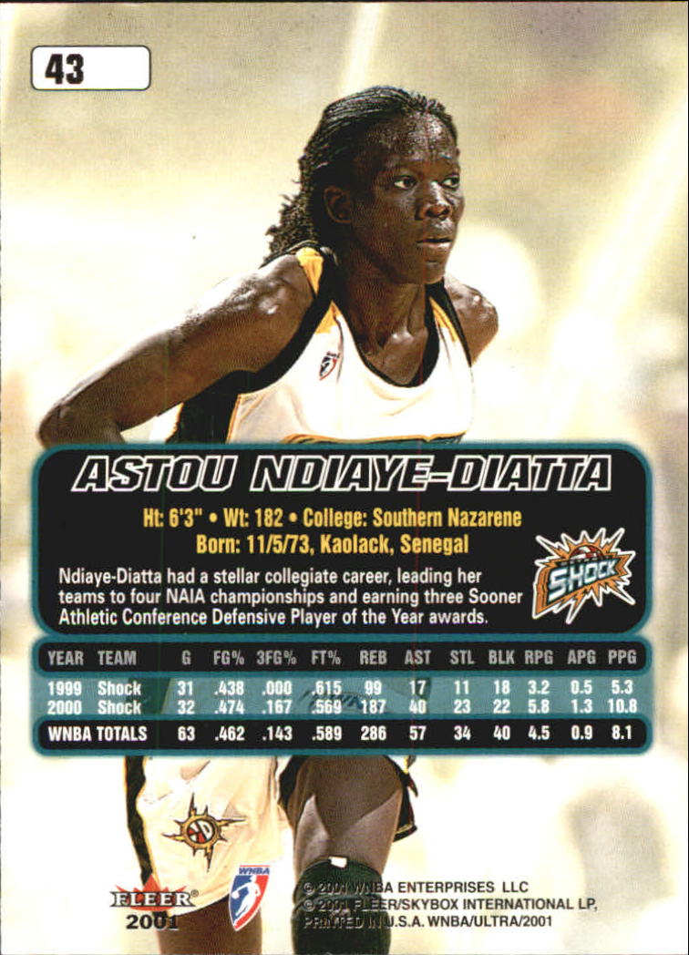 2001 Ultra WNBA (Fleer) Basketball - Picture 51 of 151