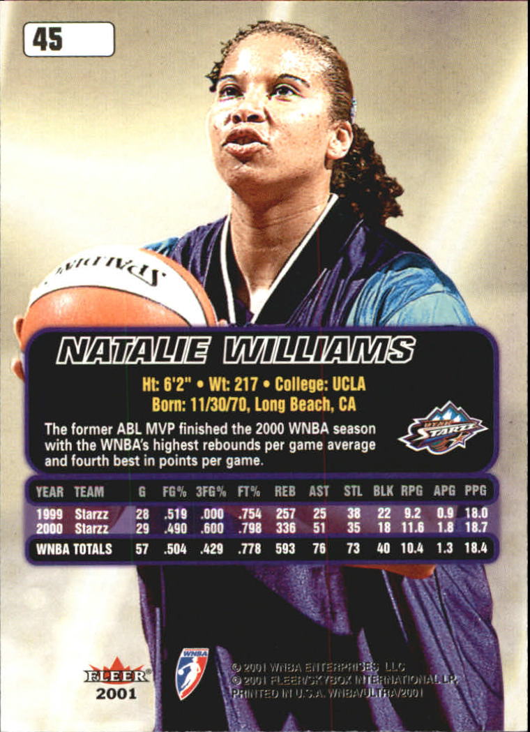 2001 Ultra WNBA (Fleer) Basketball - Picture 53 of 151