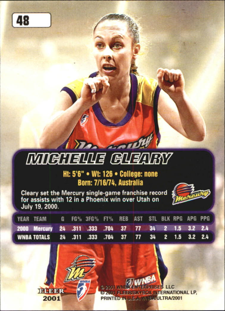 2001 Ultra WNBA (Fleer) Basketball - Picture 57 of 151