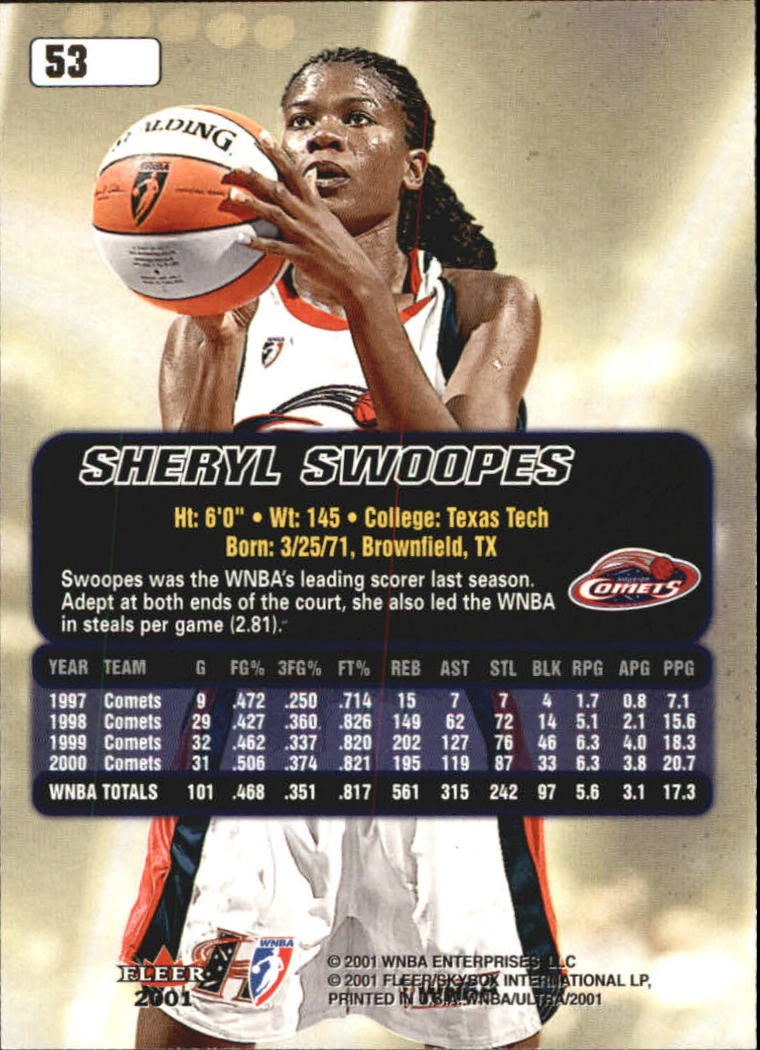 2001 Ultra WNBA (Fleer) Basketball - Picture 65 of 151