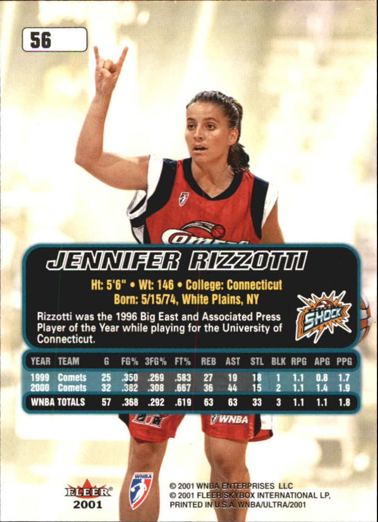 2001 Ultra WNBA (Fleer) Basketball - Picture 67 of 151