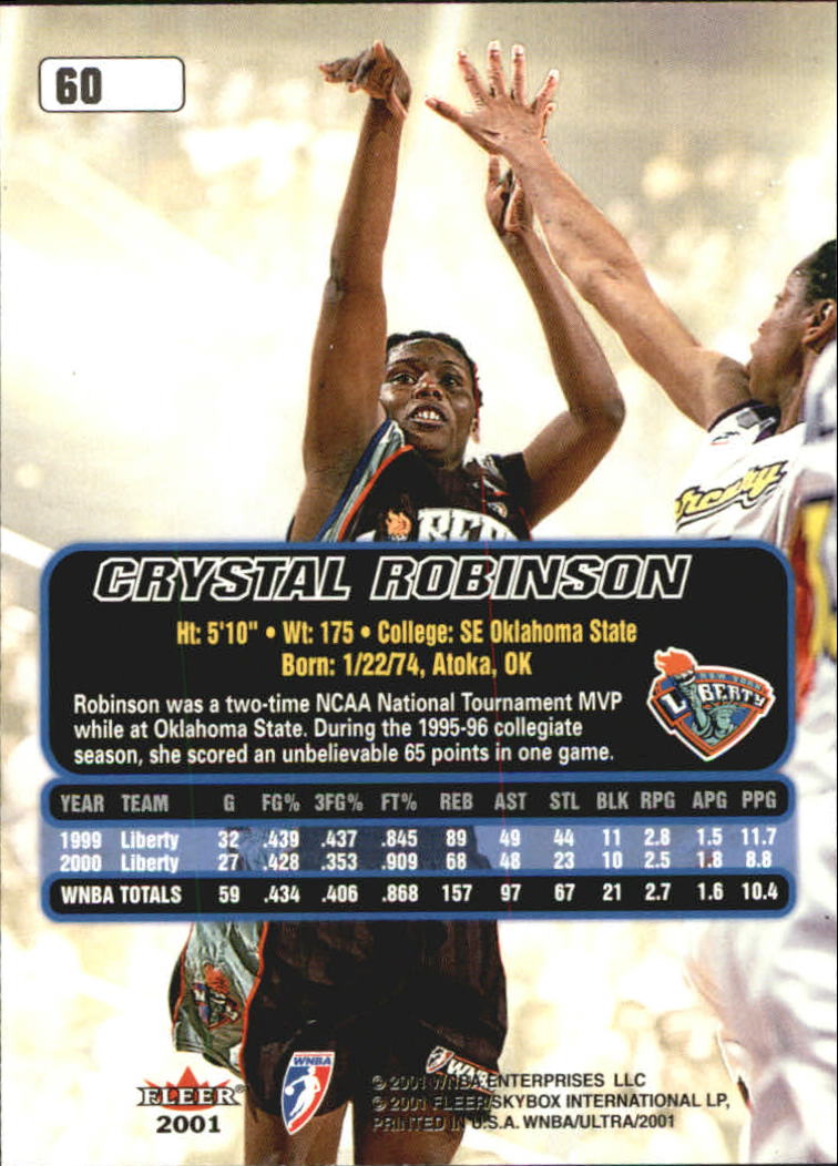 2001 Ultra WNBA (Fleer) Basketball - Picture 73 of 151