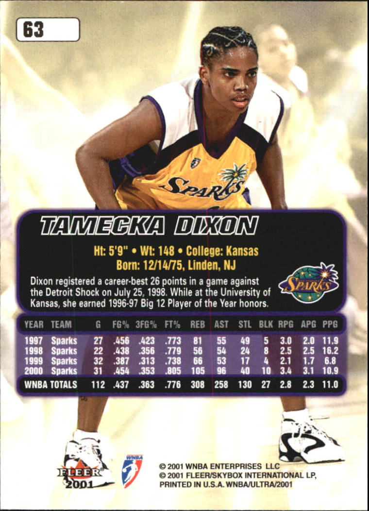 2001 Ultra WNBA (Fleer) Basketball - Picture 75 of 151