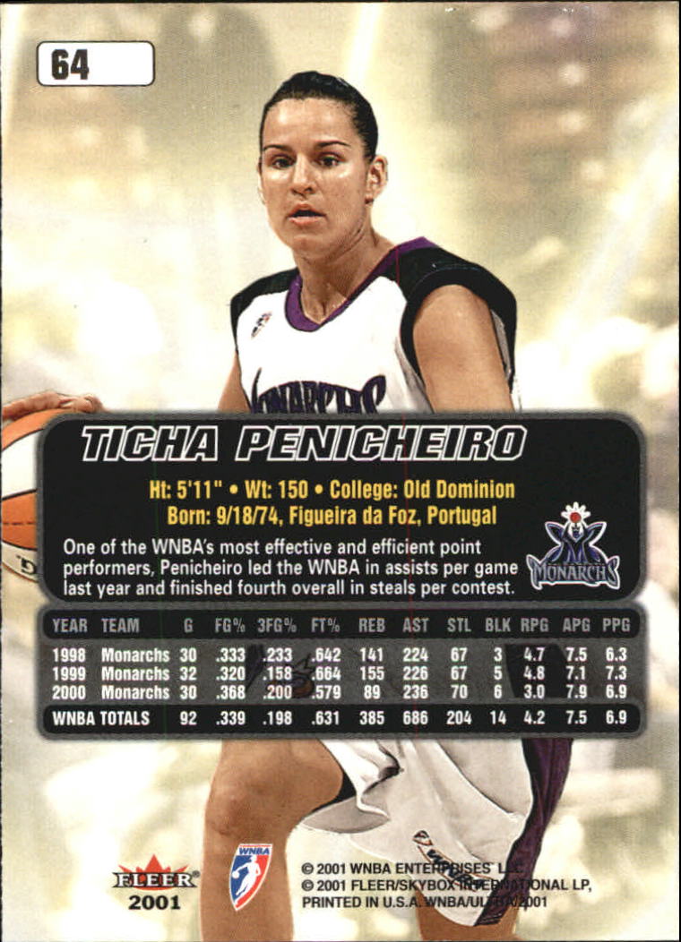 2001 Ultra WNBA (Fleer) Basketball - Picture 77 of 151
