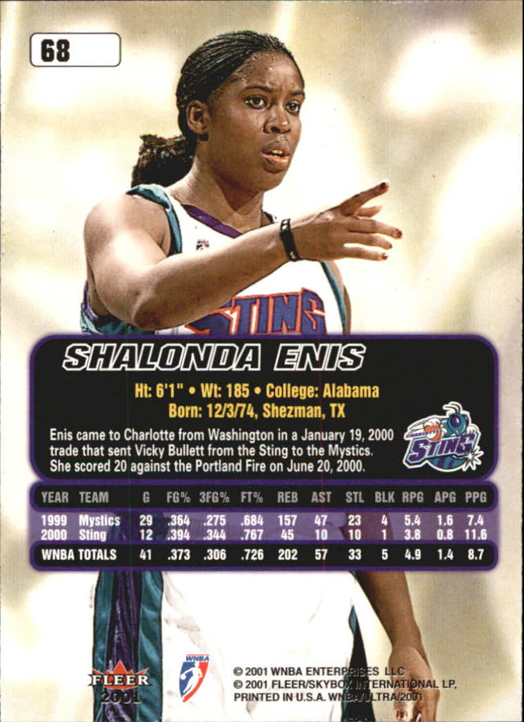 2001 Ultra WNBA (Fleer) Basketball - Picture 81 of 151