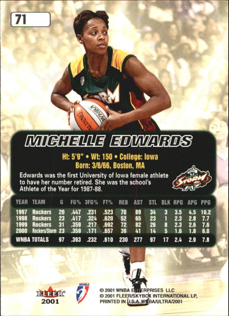 2001 Ultra WNBA (Fleer) Basketball - Picture 87 of 151