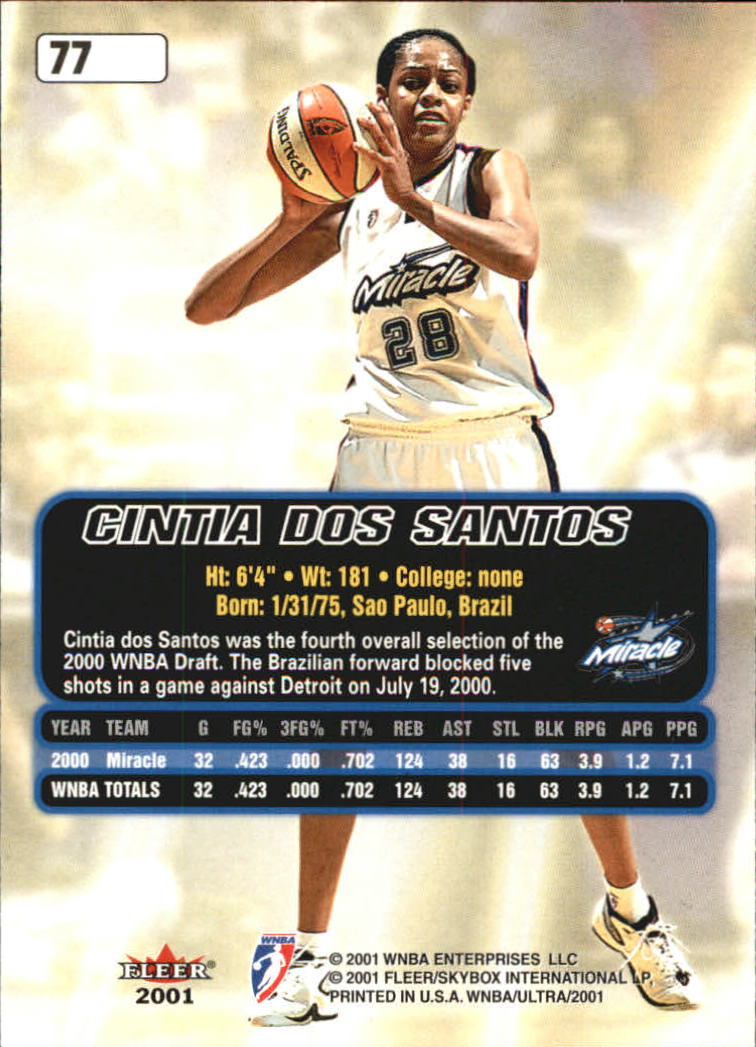 2001 Ultra WNBA (Fleer) Basketball - Picture 95 of 151