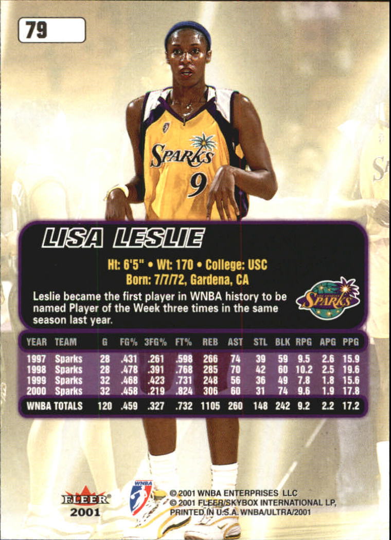 2001 Ultra WNBA (Fleer) Basketball - Picture 99 of 151