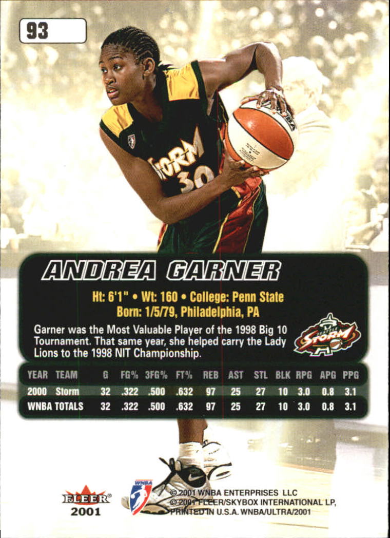 2001 Ultra WNBA (Fleer) Basketball - Picture 113 of 151