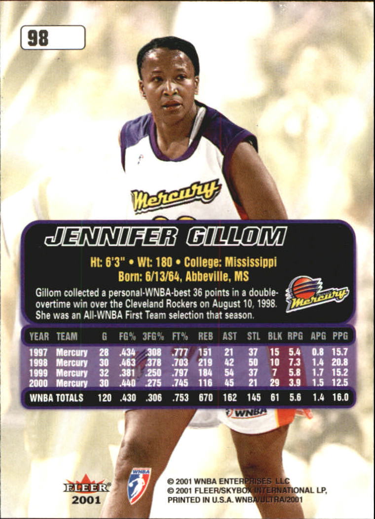 2001 Ultra WNBA (Fleer) Basketball - Picture 119 of 151