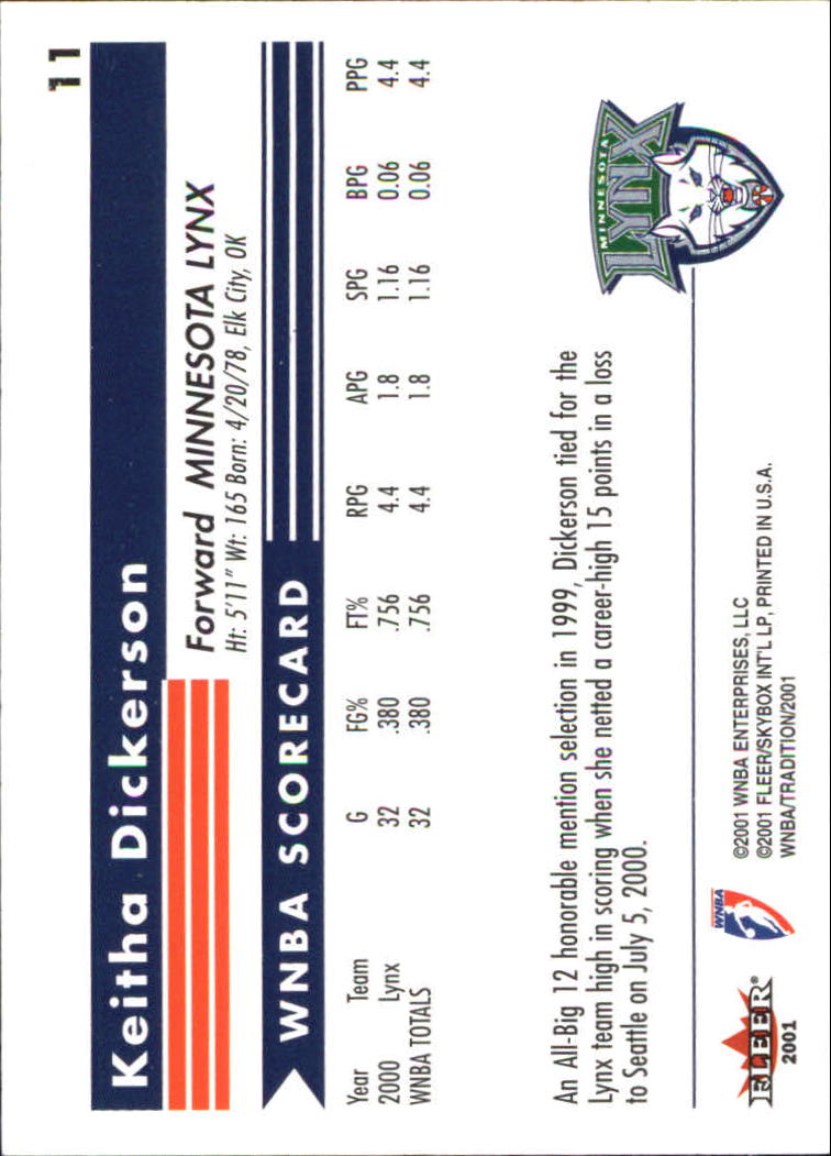 2001 Fleer WNBA Basketball - Bild 17 von 289