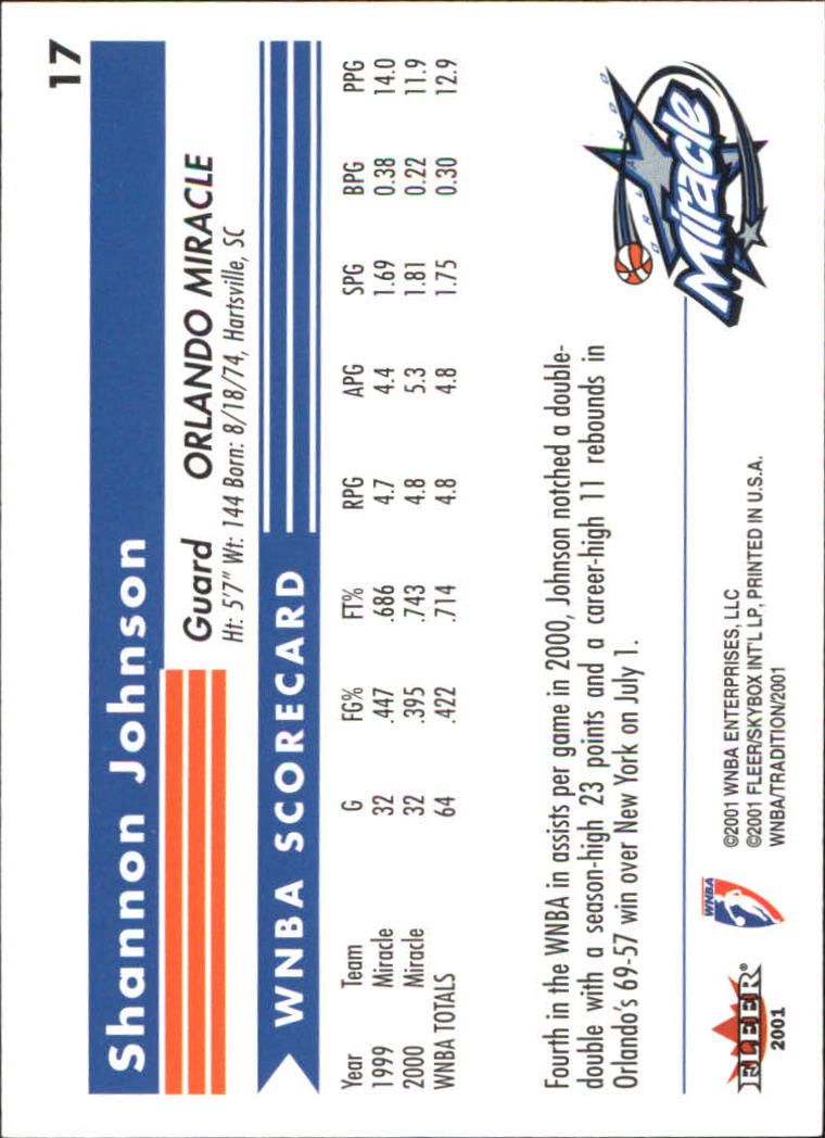 2001 Fleer WNBA Basketball - Bild 27 von 289