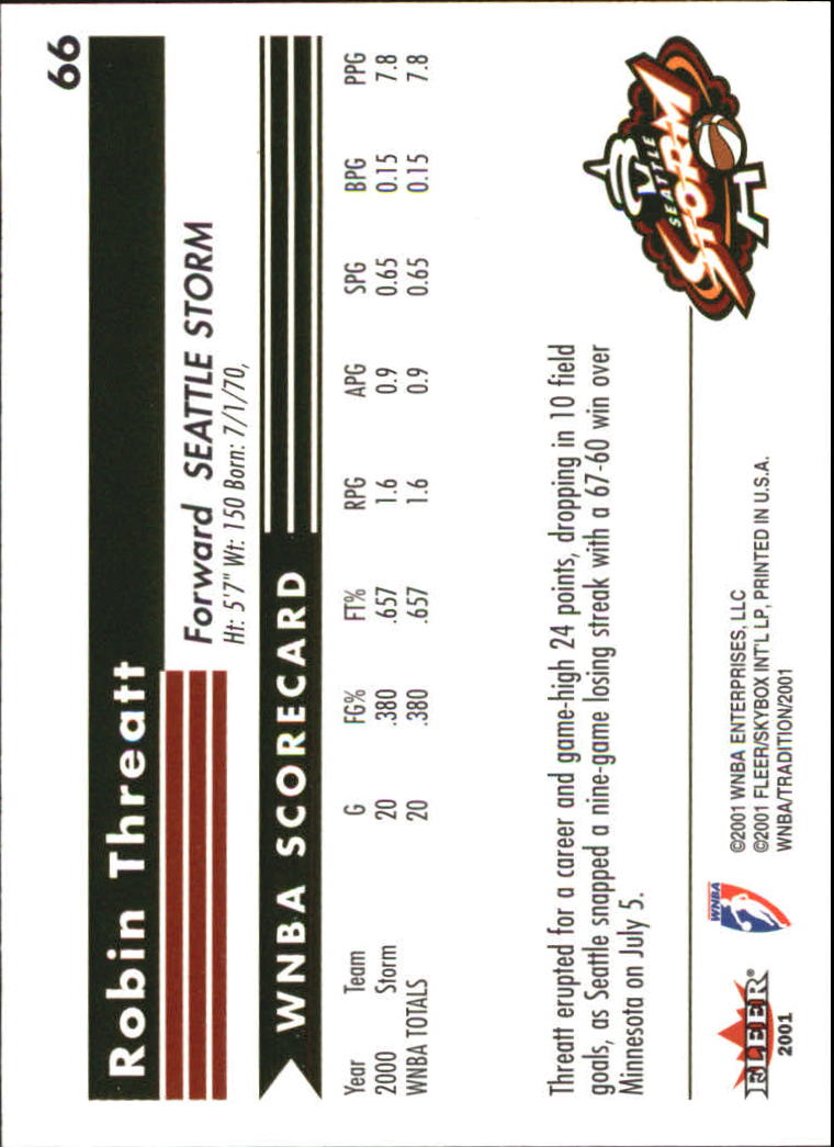 2001 Fleer WNBA Basketball - Bild 95 von 289