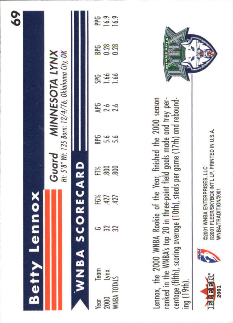 2001 Fleer WNBA Basketball - Bild 101 von 289