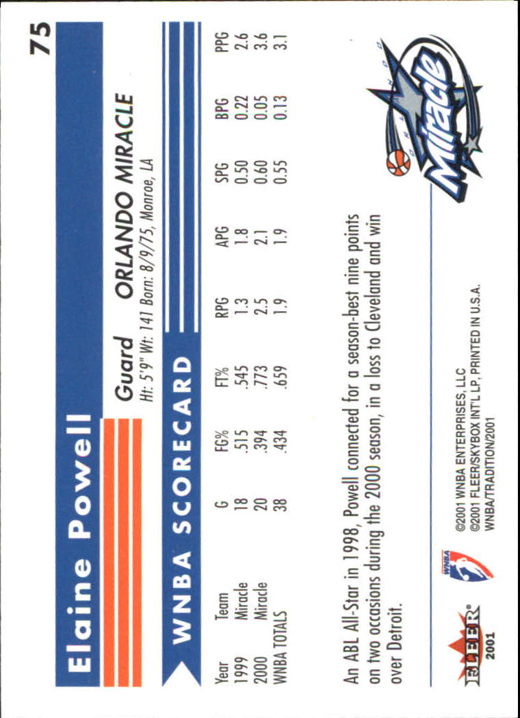 2001 Fleer WNBA Basketball - Bild 109 von 289