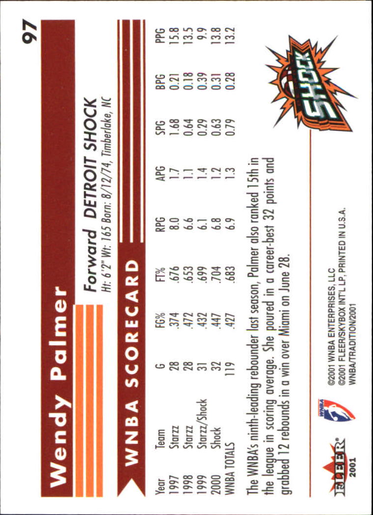 2001 Fleer WNBA Basketball - Bild 139 von 289