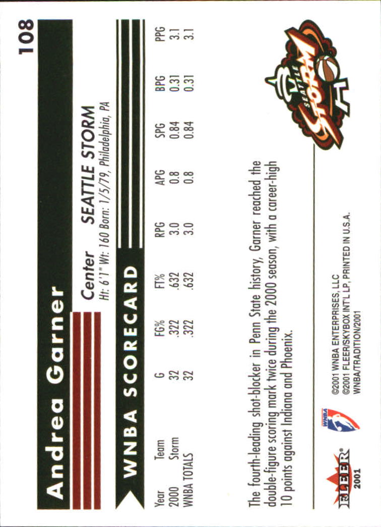 2001 Fleer WNBA Basketball - Bild 153 von 289