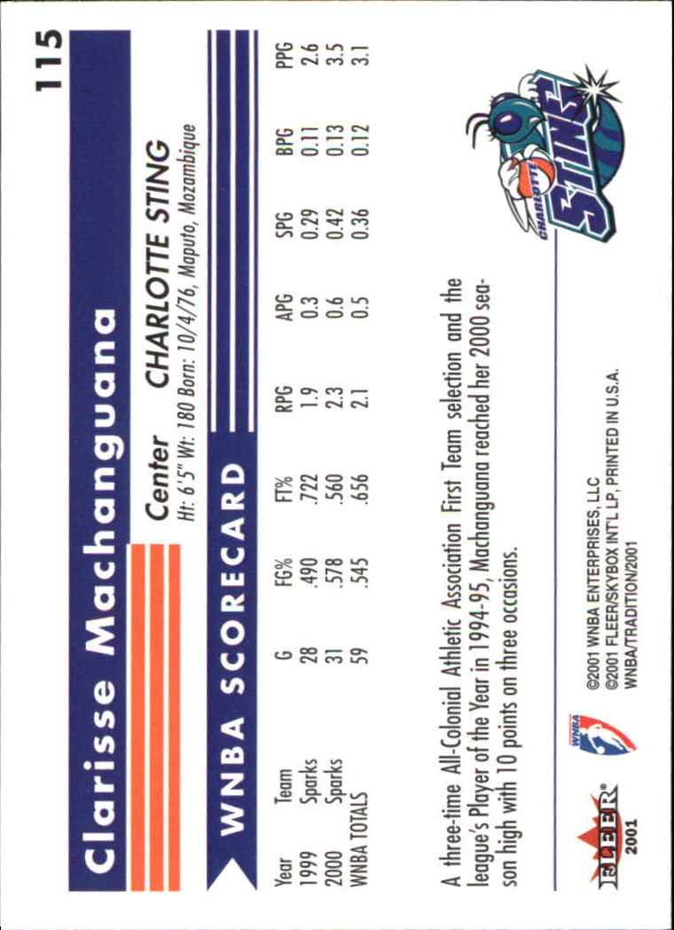 2001 Fleer WNBA Basketball - Bild 167 von 289