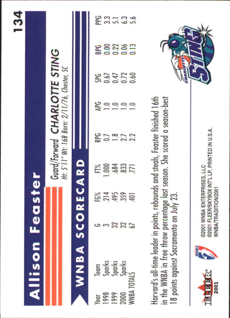 2001 Fleer WNBA Basketball - Bild 205 von 289
