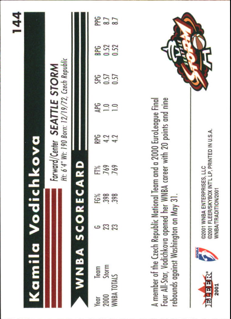 2001 Fleer WNBA Basketball - Bild 225 von 289