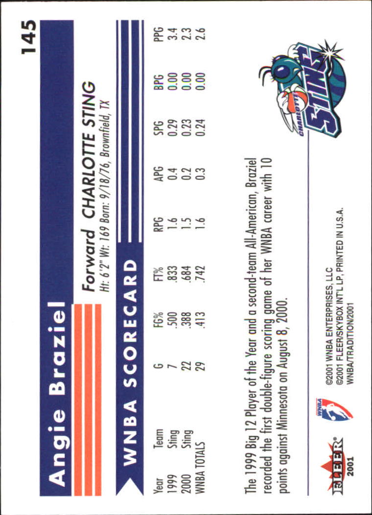 2001 Fleer WNBA Basketball - Bild 227 von 289