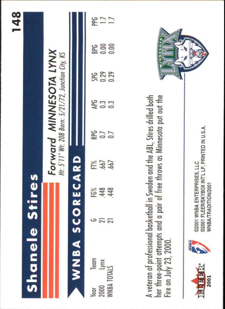2001 Fleer WNBA Basketball - Bild 233 von 289