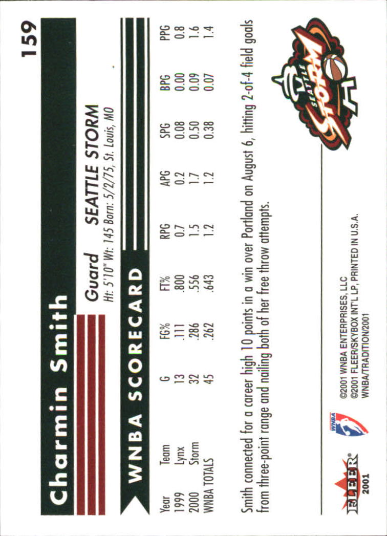 2001 Fleer WNBA Basketball - Bild 255 von 289