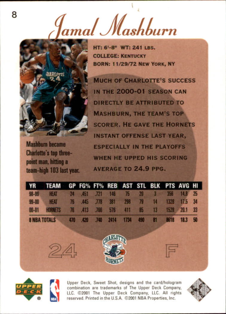 2001/2002 Sweet Shot (Upper Deck) Basketball - Picture 165 of 177