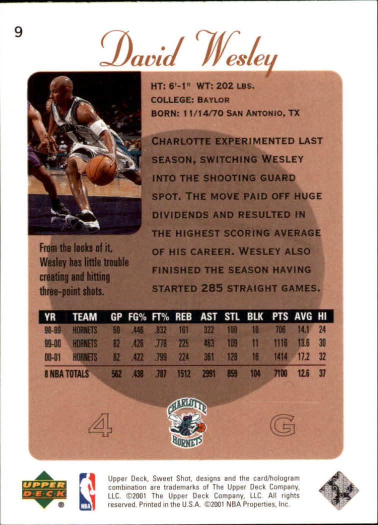 2001/2002 Sweet Shot (Upper Deck) Basketball - Picture 163 of 177