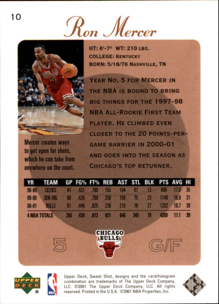 2001/2002 Sweet Shot (Upper Deck) Basketball - Picture 161 of 177