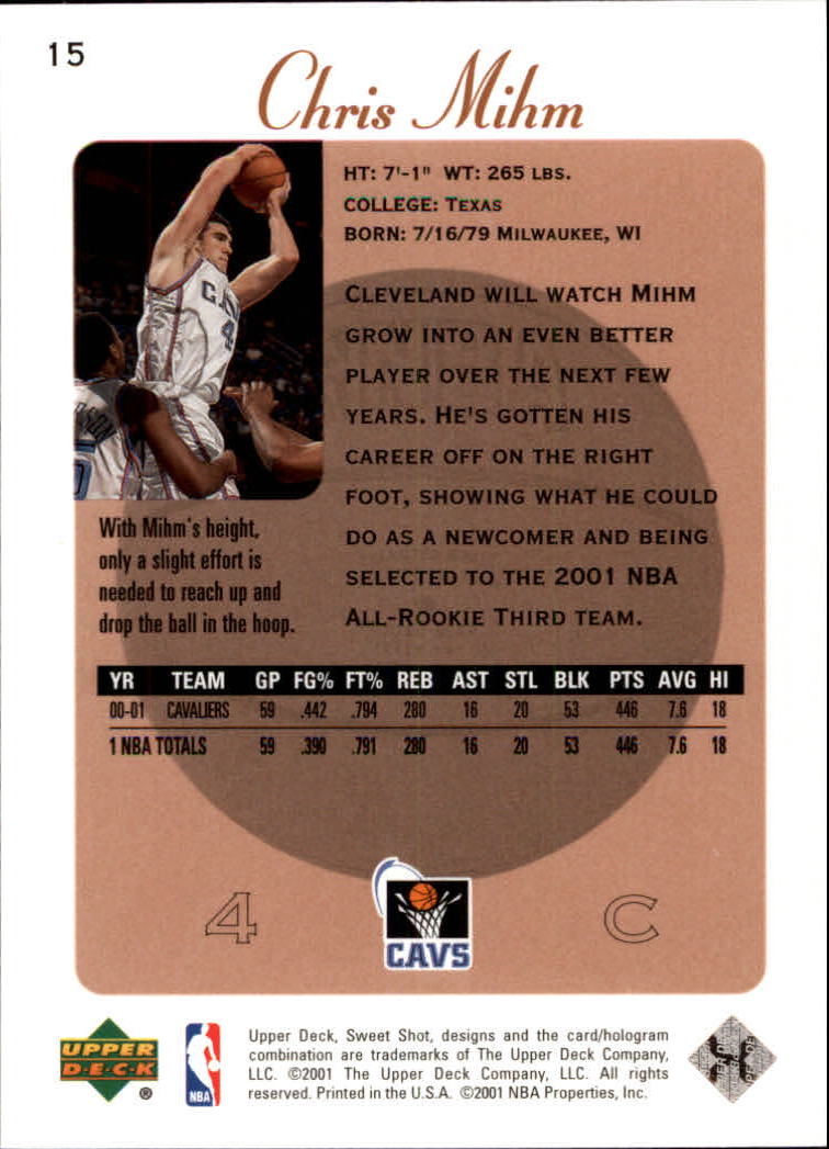 2001/2002 Sweet Shot (Upper Deck) Basketball - Picture 151 of 177