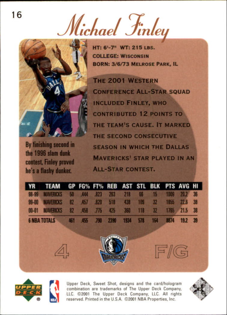 2001/2002 Sweet Shot (Upper Deck) Basketball - Picture 149 of 177
