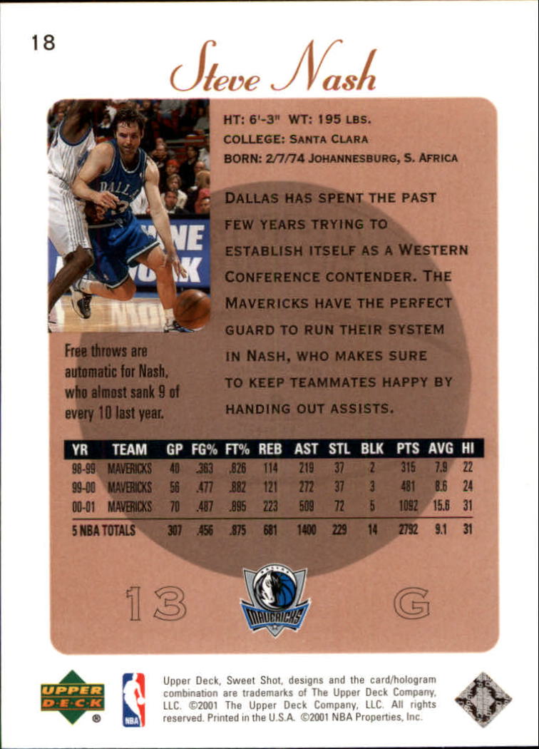 2001/2002 Sweet Shot (Upper Deck) Basketball - Picture 147 of 177