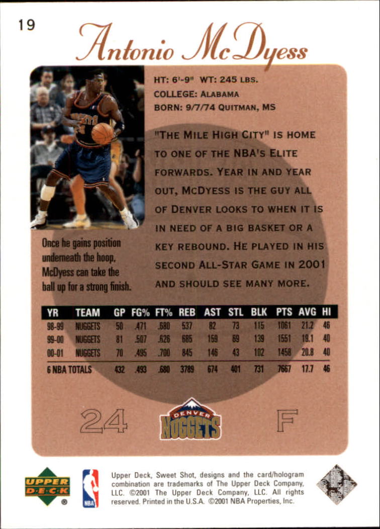 2001/2002 Sweet Shot (Upper Deck) Basketball - Picture 145 of 177