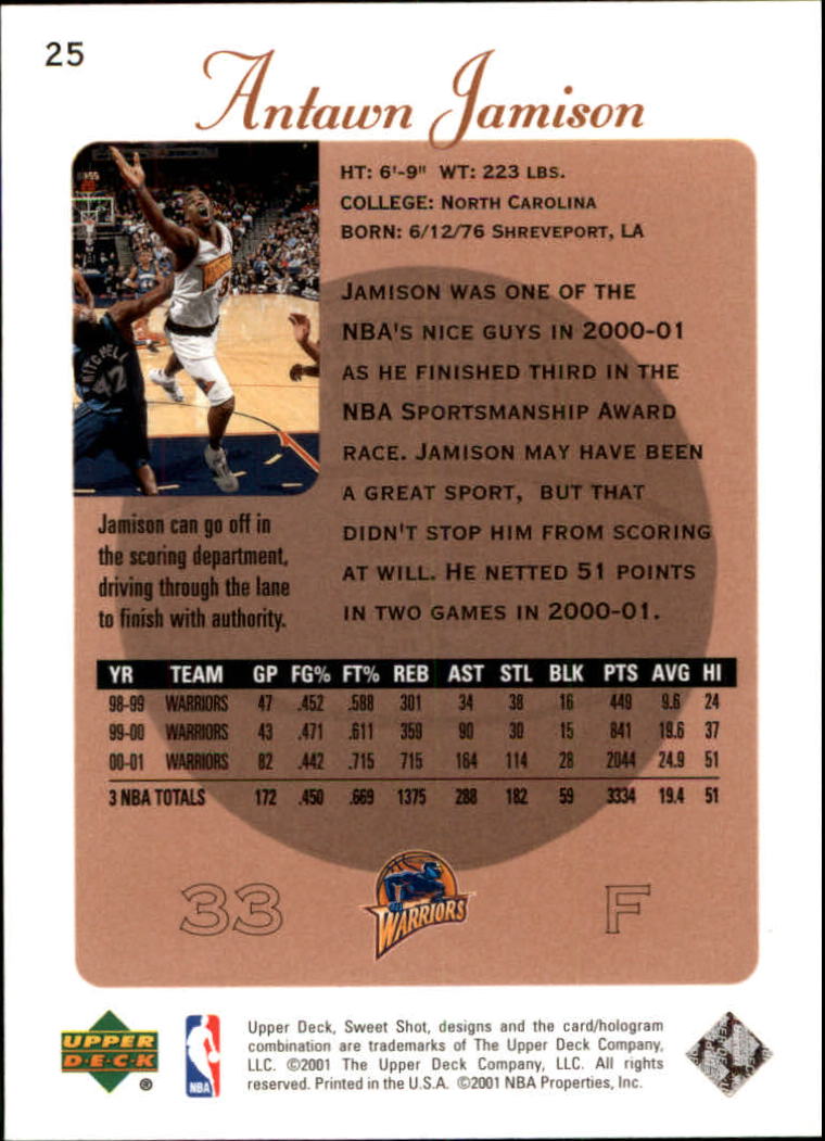 2001/2002 Sweet Shot (Upper Deck) Basketball - Picture 133 of 177
