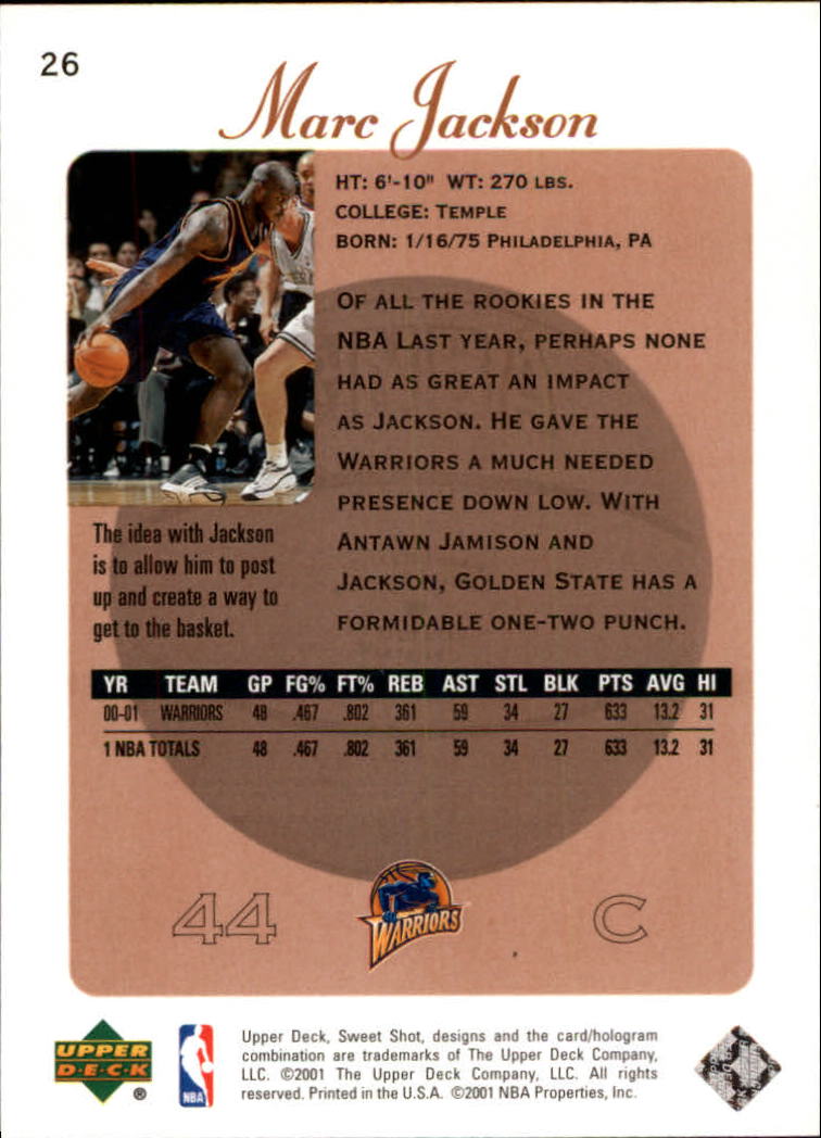 2001/2002 Sweet Shot (Upper Deck) Basketball - Picture 131 of 177