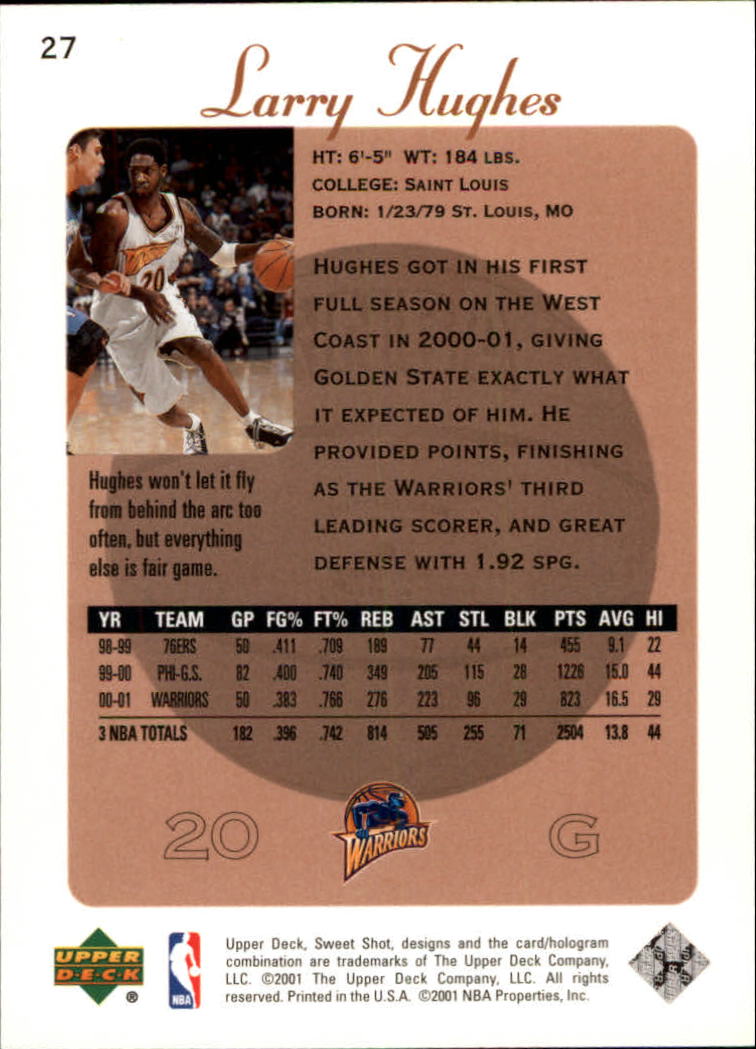 2001/2002 Sweet Shot (Upper Deck) Basketball - Picture 129 of 177