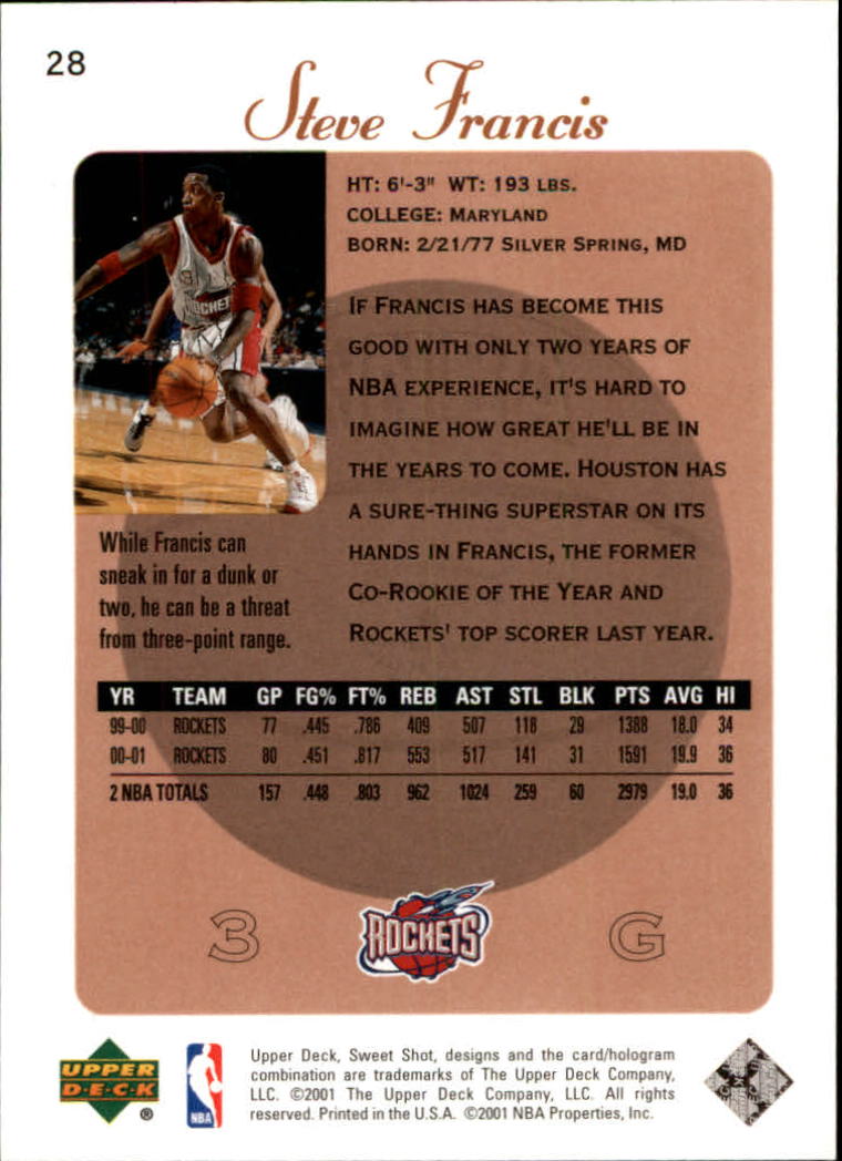 2001/2002 Sweet Shot (Upper Deck) Basketball - Picture 127 of 177