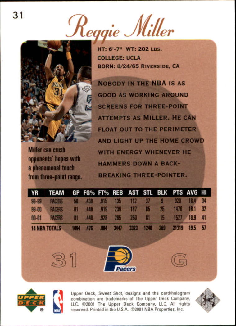 2001/2002 Sweet Shot (Upper Deck) Basketball - Picture 121 of 177