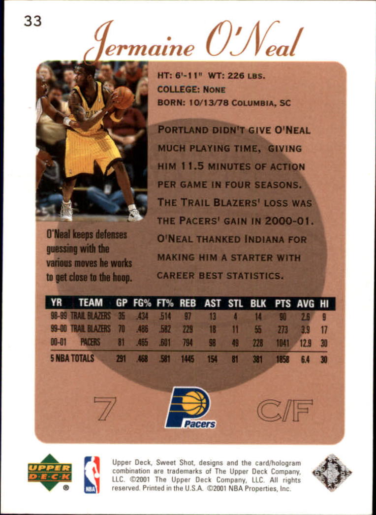 2001/2002 Sweet Shot (Upper Deck) Basketball - Picture 117 of 177
