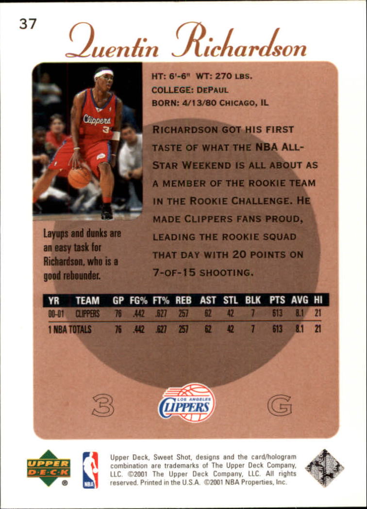 2001/2002 Sweet Shot (Upper Deck) Basketball - Picture 111 of 177