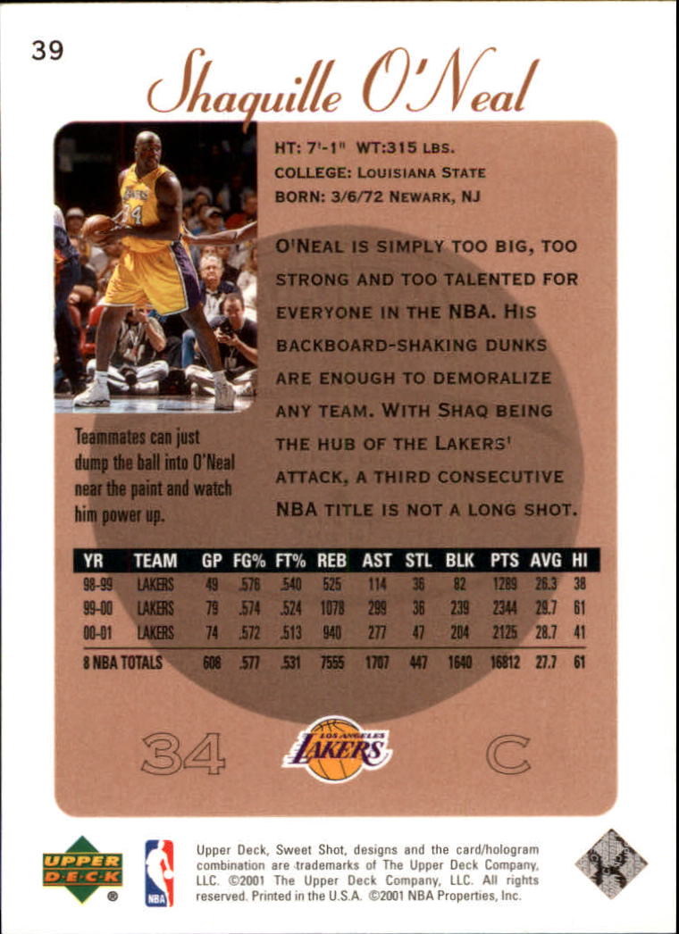 2001/2002 Sweet Shot (Upper Deck) Basketball - Picture 107 of 177